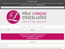 Tablet Screenshot of pole-lyrique-excellence.com
